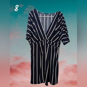 Striped Pleated Dress